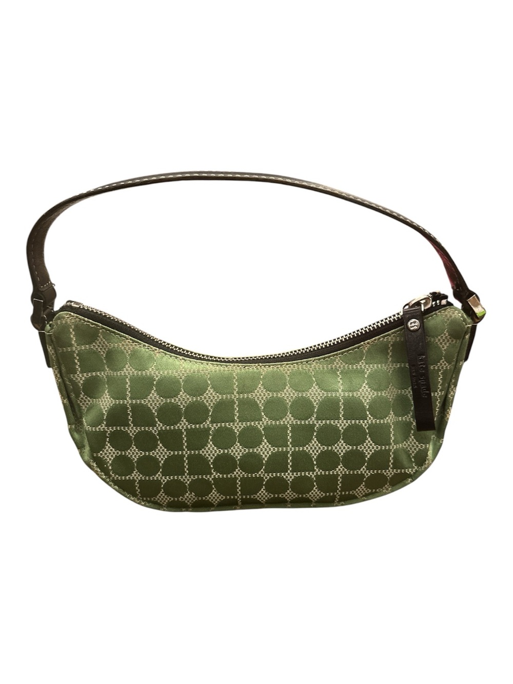Y2K Era Kate Spade Dot Noel Jacuard Baguette Mini Hobo